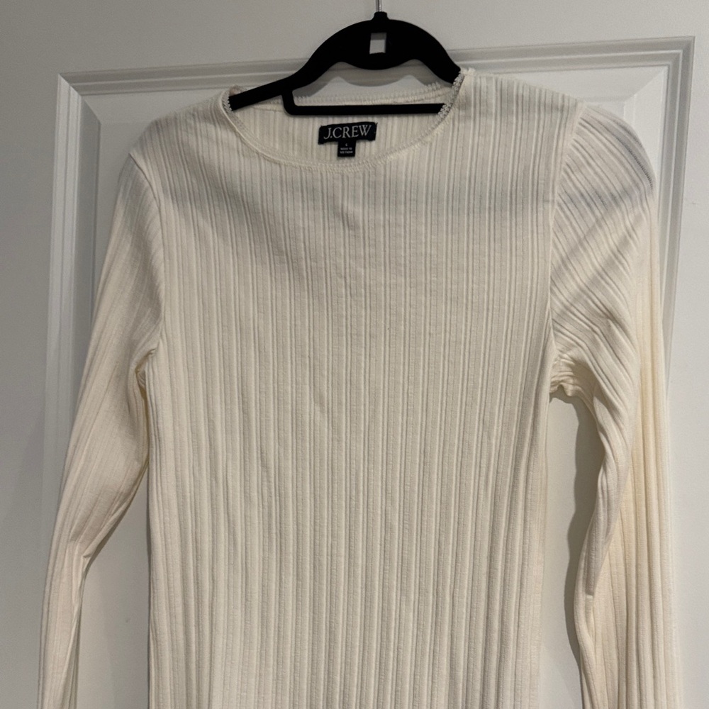 J. Crew Women's Ivory Long Sleeve Top